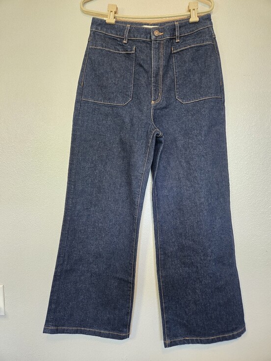 ROLLA'S Denim - ROLLA'S Dark Blue "True Rinse" Sailor Wide Leg Revolve Jeans, Size 30
